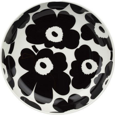 Marimekko Unikko tallrik djup 20,5 cm, svart/vit | Dukning & Servering > Tallrikar > Djup tallrik | Bagaren och Kocken