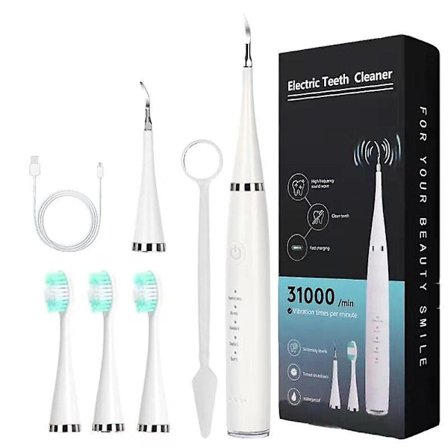 Smart Sonic Dental Scaler Elektriska Tandborstar för Vuxna(1 set vit)
