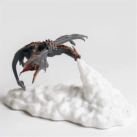 3D Lohikäärme Yövalo Lasten Yövalo Lahja Pojille ja Tytöille Syntymäpäivänä Juhlapyhänä LED Lämmin Valo Koristevalot