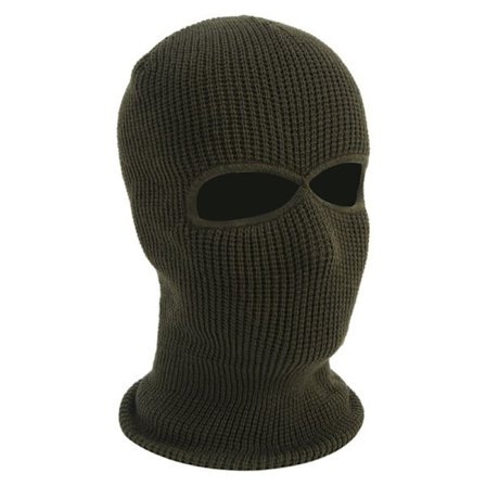 Grön mask vinter stickad mössa balaclava huva taktisk varm mössa