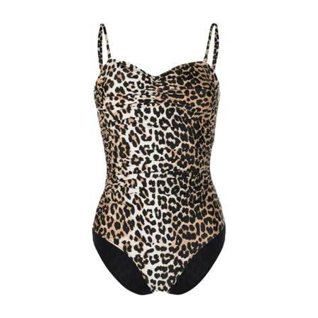 Ganni, Recycled Printed Core Bruin, Dames, Maat:S