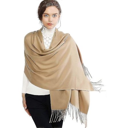 Damscarf Pashminasjalar och omslag för aftonklänning Brudtärna Bröllop Vinter Varm Lång Stor Scarves