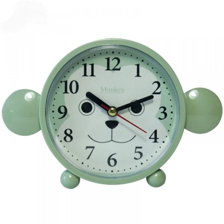 Herätyskellon, Piirretty Herätyskello Eläinten Korvilla, Opiskelijoiden Lasten Koti Sisustus Työpöydän Kello (Vihreä)