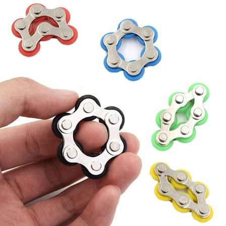 5 st Stressreducerande Stålcykelkedja F-Fingerleksaker mot Ångest - Perfekt