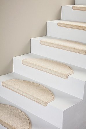 Jotex - Dywan Schodkowy 15-pak Naturalna biel - SOFT - Kup Dywaniki na schody firmy Jotex