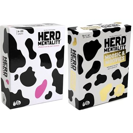 Herd Mentality Brädkortspel Moovies Moosic Fun för hela familjen Roligt för 4-20 spelare Engelsk version