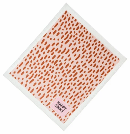 HAPPY SINKS Kjøkkenklut Cellulose Sienna-Pink 3stk