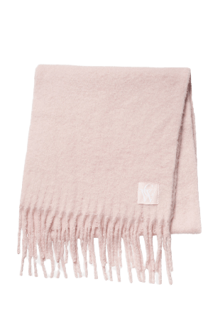 Carin Wester Stickad halsduk med fransar ADA Halsdukar & scarves Lila ONESIZE