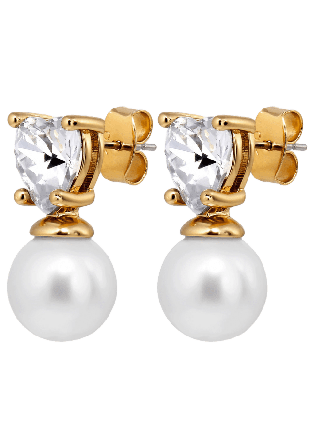 Dyrberg & Kern Emo SG Rose / White Pearl Örhängen Dam Beige ONESIZE