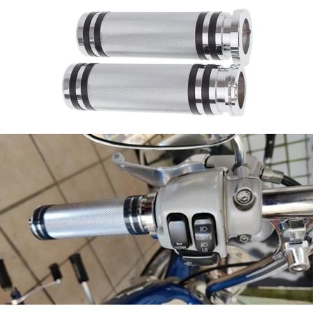 Par 1 (Sølv) 25Mm Tommer Motorcykel Styrgreb Til Harley Sportster Cruiser Bobber