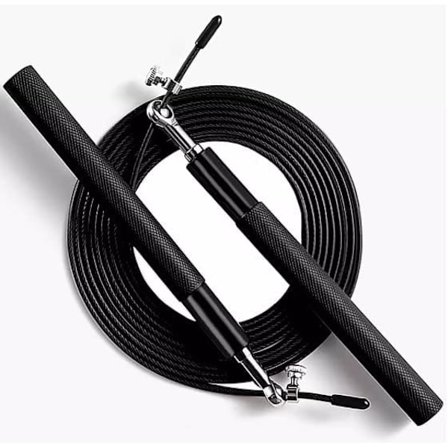 Ekstra stærk stål hoppetov | Justerbar & letvægts, sort