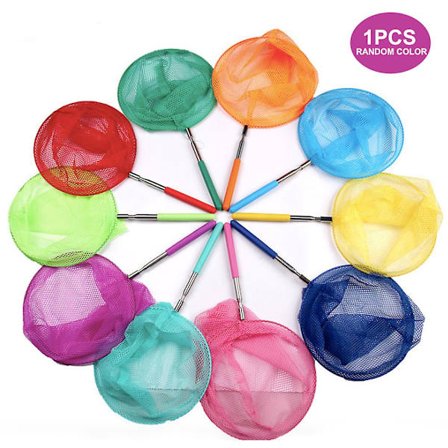 Rustfrit teleskopstang sommerfuglenet, 39cm*20cm, fang insekter og små fisk