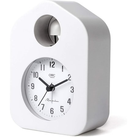 Talon muotoinen kova kello valkoinen herätyskello - Hiljainen ei tiku, täydellinen raskaille nukkujille/makuuhuoneeseen/sängyn viereen/pöydälle