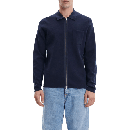 SAMSOE Guna X zip 10490 Tröjor Herr Blå S