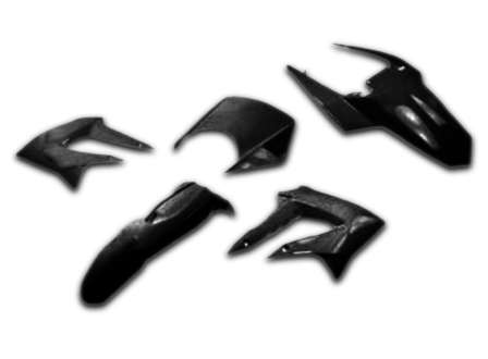 Plastikset V-Parts Schwarz 6-Teilig - Gilera SMT 50 2010-2018