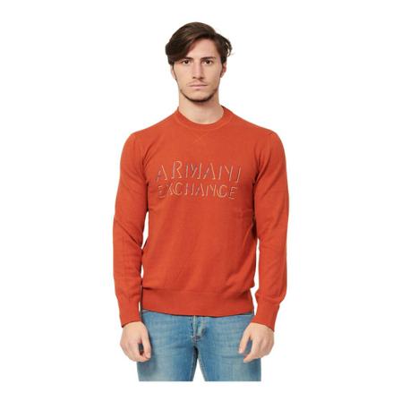 Armani Exchange Round-neck Strik Orange, Herre Strik