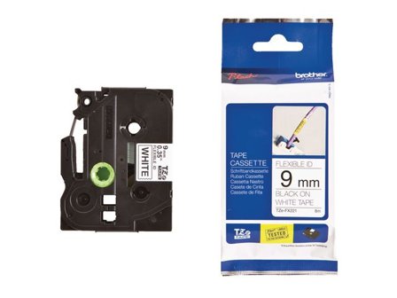 Brother Tape TZEFX221 9mm svart på vit - Lyreco - Kontorsmaskiner - Märkmaskiner och tape - Tape - Brother TZ