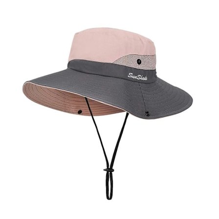 "Solhat dame solhatte bred skygge UV-beskyttelse fiskehat mesh"[HK]