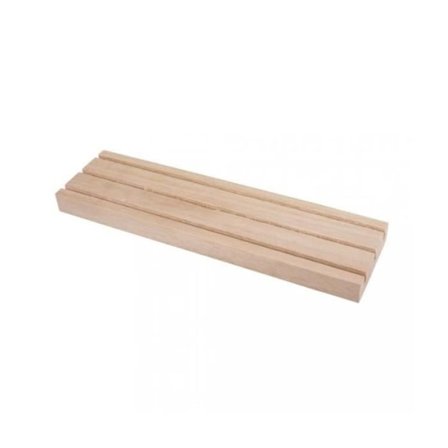 Trælist - Rayher - 18x5 cm - 3 riller - Dekorativ støtte - Naturligt træ