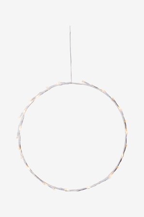 Star Trading - Crispy krans 35cm - Vit - Dekorativ julbelysning - Från Homeroom