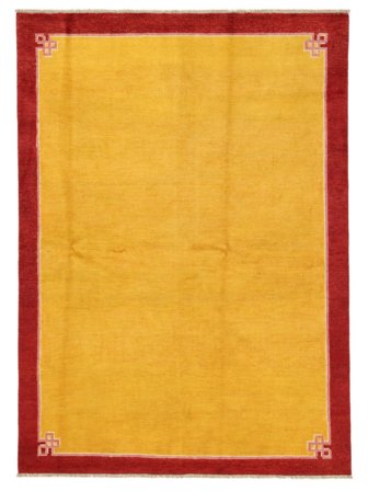 Hand Knotted Kazak Fine Mongolian Rug 167X233 Wool Orange/Dark Red