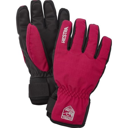 Hestra Ferox Primaloft 5-finger Junior Children ski gloves Pink 3