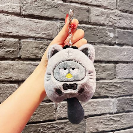 Sød lille dukke, par taske vedhæng, plyslegetøj dukke nøglering, dukke hæ