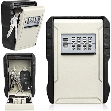 Nøgleboks. [Indbygget krog] [Vægmonteret] Stor robust nøgleboks . [Sikkerhed forbedret]