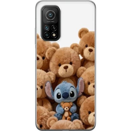 Kompatibel Mobilcover til Xiaomi Xiaomi Mi 10T Pro 5G Sød og sikker illustration med Stitch omgivet af bamser, der skaber en varm og legende følelse