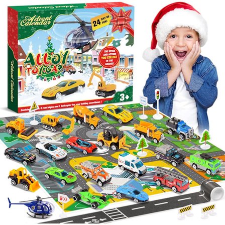 Adventskalender 2024, barnvagn, leksaker, små presenter