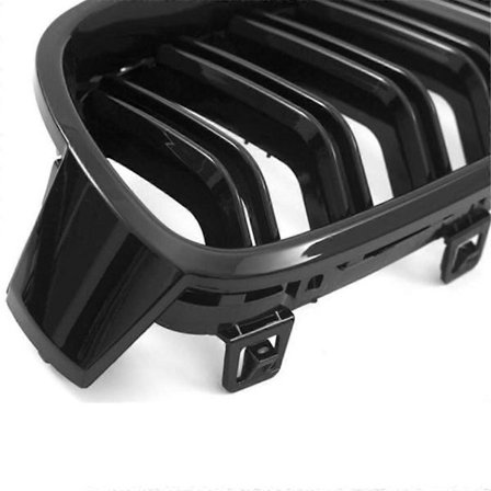 Bilgrill Blank Svart for 3 F30 F31 F35 2012-2018 Dobbel Bar Oppgradert Versjon Midtre Grill