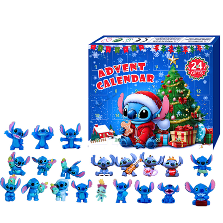 Stitch Figures Play Julekalender Nedtelling Adventskalender Barn Gutter Jenter Julegave Overraskelse Blindboks