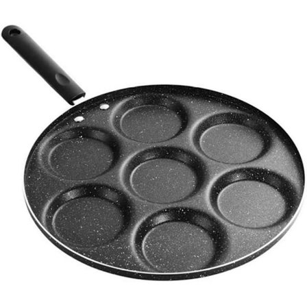 Pandekagepande, Blinispande med 7 huller Mini Crepepande Non-stick stegte æg Kogepande Mini pandekagemaskine