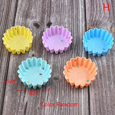 Silikoneform Cupcake Genanvendelige kageforme Muffinbagning DIY Kit