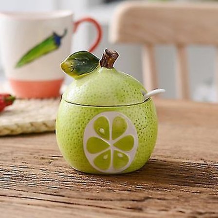 Frukt Keramikk Krydderkrukke Krydderbeholder Vannmelon/granateple/sitron Krydderboks Kjøkkenutstyr Dekorasjon Kryddertank