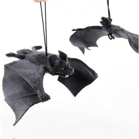 Halloween Hängande Skämt Leksak Skräck Vampyr Gummifladdermus Festdekor