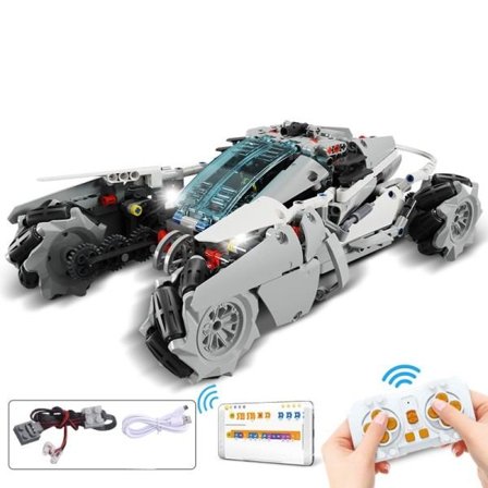 Dual RC Drift Racing Bil Elektrisk Bygningsblokker Teknisk APP Program Fjernkontroll Kontroll Kjøretøy Klosser Leker