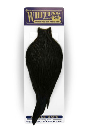 Whiting American Rooster Cape Grizzly dyed Olive