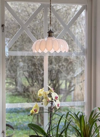 Sofia taklampe Ø25 - antikk/hvit