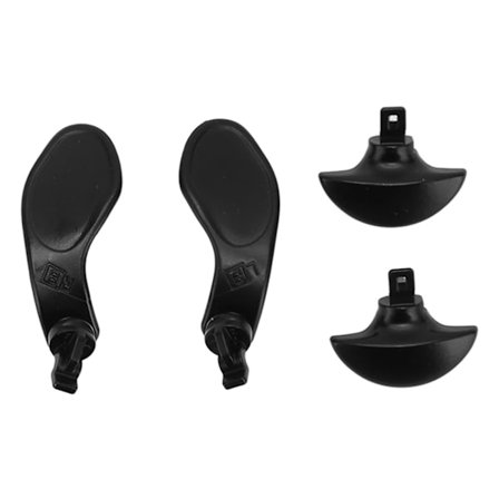 4 st. Bakre Paddelknappar för Spelkontroll - Professionellt Ersättningsset i Metall för PS5 Edge-Kontroll - Svart