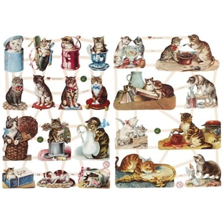 Die Cut Vintage - Snakke - Multifarvet - Papir - 2 ark