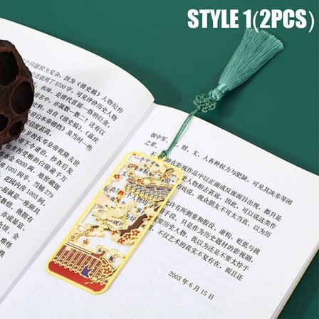 2ST Bokmärkesbokklämma i mässing STIL 1 STIL 1 Style 1