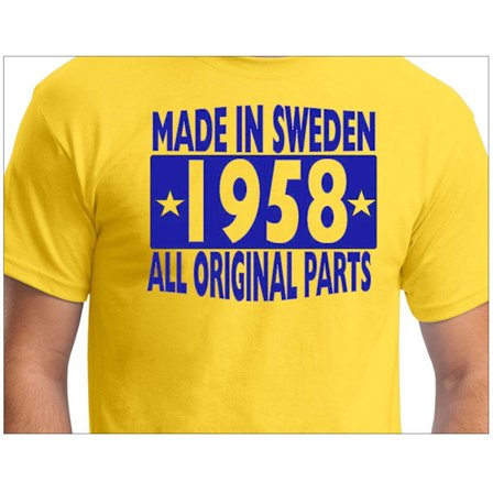 Gul T-shirt Made in Sweden 1958 All original parts
