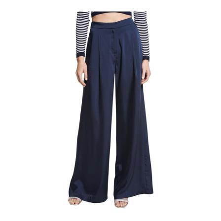 Michael Kors Trouser , Blauw , Dames , Maat: M Wijde Broeken