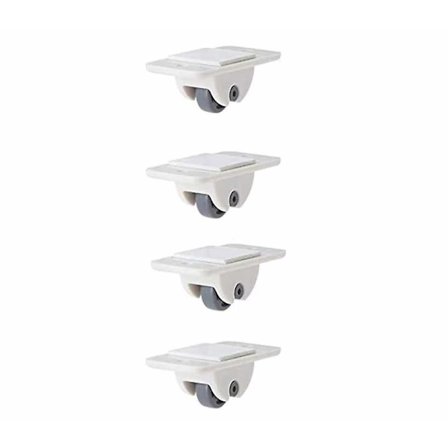 Selvklebende hjul, små hjul, mini selvklebende hjul, selvklebende mini hjul, svingbare plasthjul for små (8 stk)