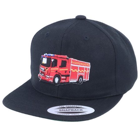 Kiddo Cap - Svart snapback Keps - Kids Fire Truck Black Snapback @ Hatstore