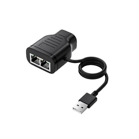Netværk 100Mbps RJ45 2-i-1 Adapter til Deling