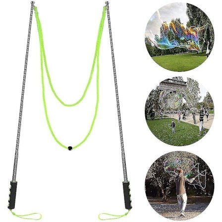 Gigant Såpeboble Stang Teleskopisk Design i Rustfritt Stål Såpeboble Blåser Stang Utendørs Gigant Såpeboble Maker Leke