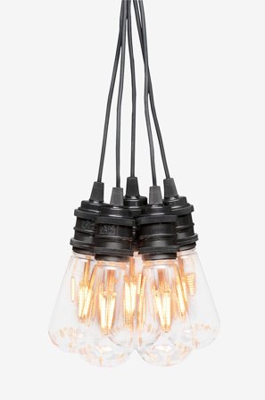 Konstsmide - Startset Ljusslinga ALVA E27 10 LED 915 cm - Svart - Ljusslingor - Från Homeroom