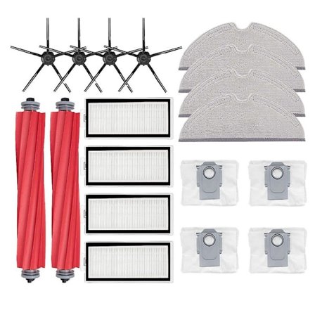 Reservdelar till Q7 Max Q7 Max+ T8 Robotdammsugare Huvudsida Borste Hepa Filter Mopptrasa Dammsugarepåse Svart DB